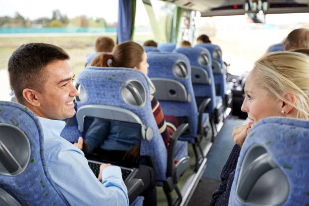 group of tourist traveling in bus